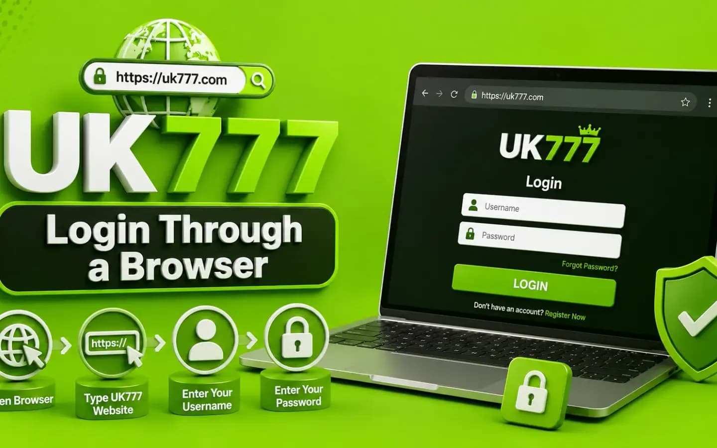 UK777 login through a browser Logging in to UK777 through a web browser instead of the app